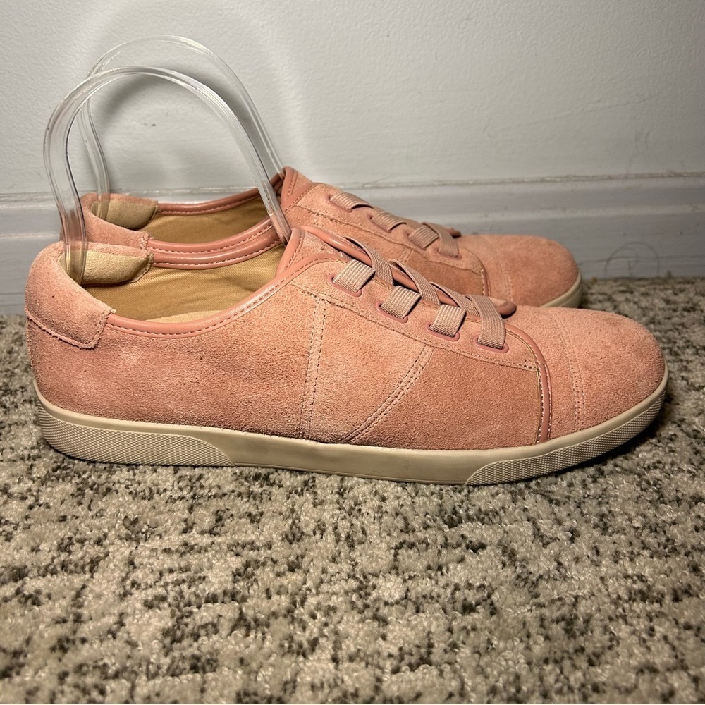 Vionic Jean Pink Suede Round Toe Slip-On Sneakers Size 9
